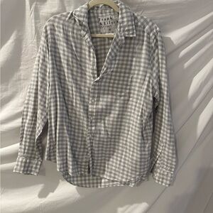 Frank & Eileen Gray Checkered Women's Button Down Shirt